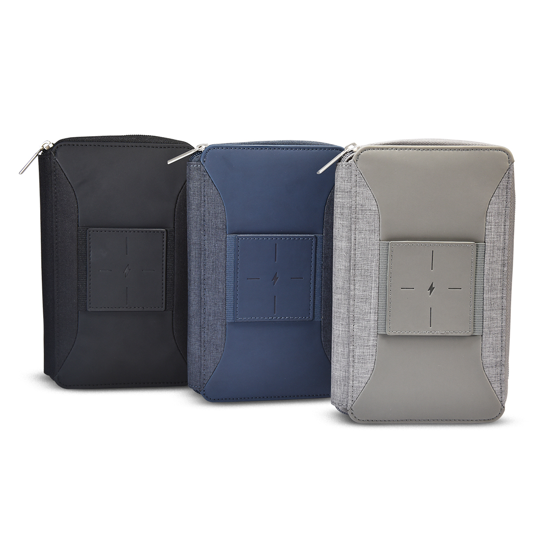 WIRELESS P-TRAVEL – RFID-Protected Travel Wallet with 4000mAh Powerbank, Mobile Pocket & Document Organization