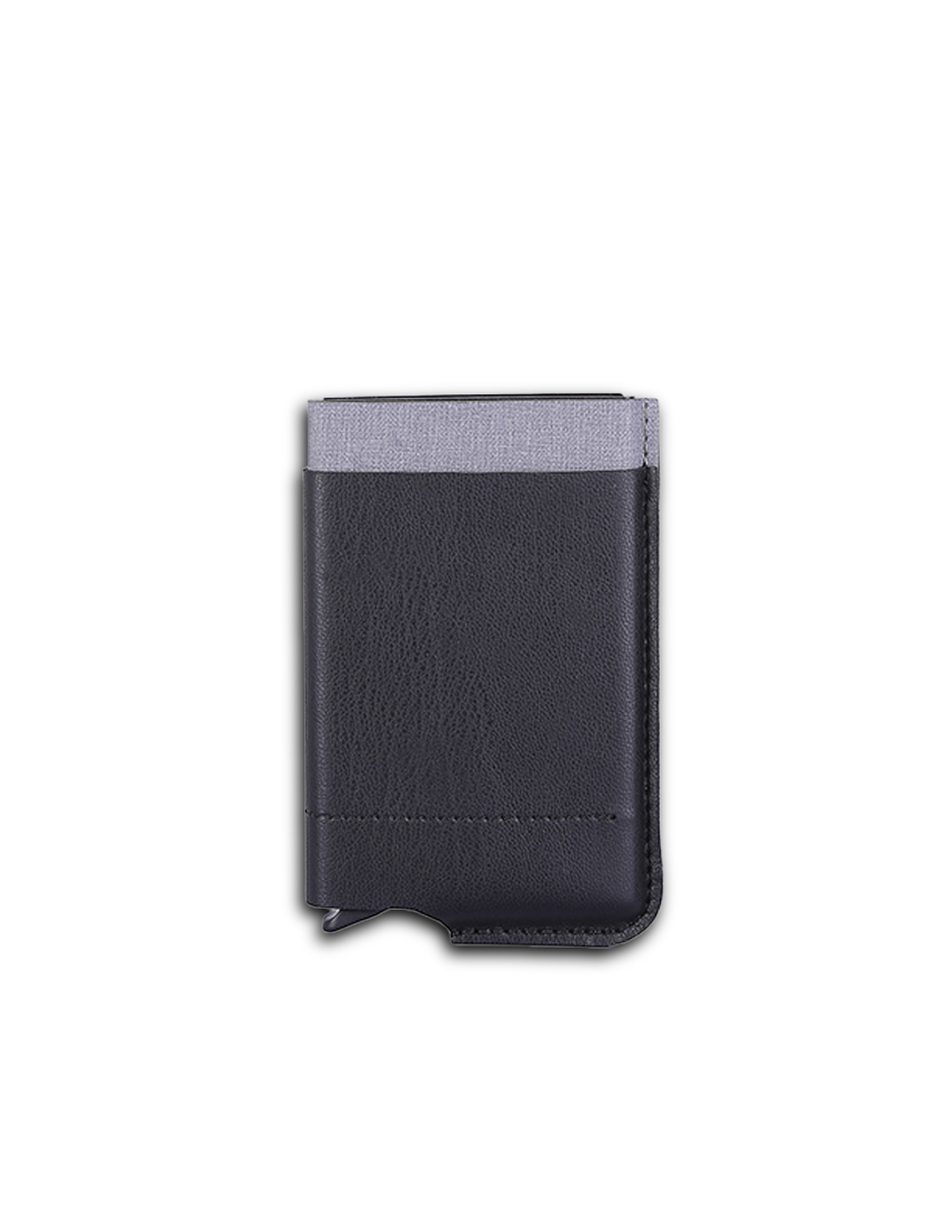 RFID M-CARDHOLD - Secure PU Card Holder with External Pocket for Cash and Cards - Image 4