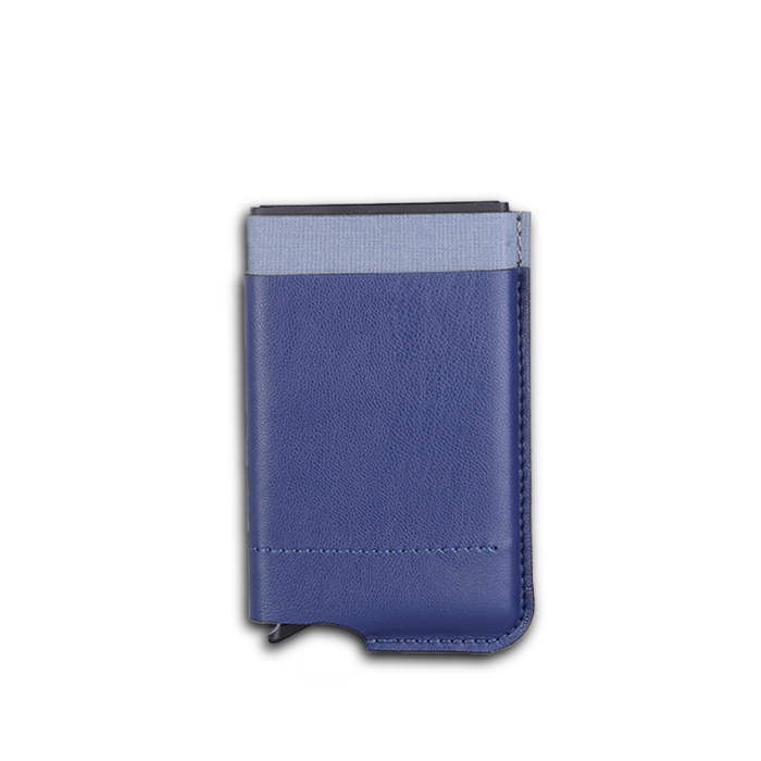 RFID M-CARDHOLD - Secure PU Card Holder with External Pocket for Cash and Cards