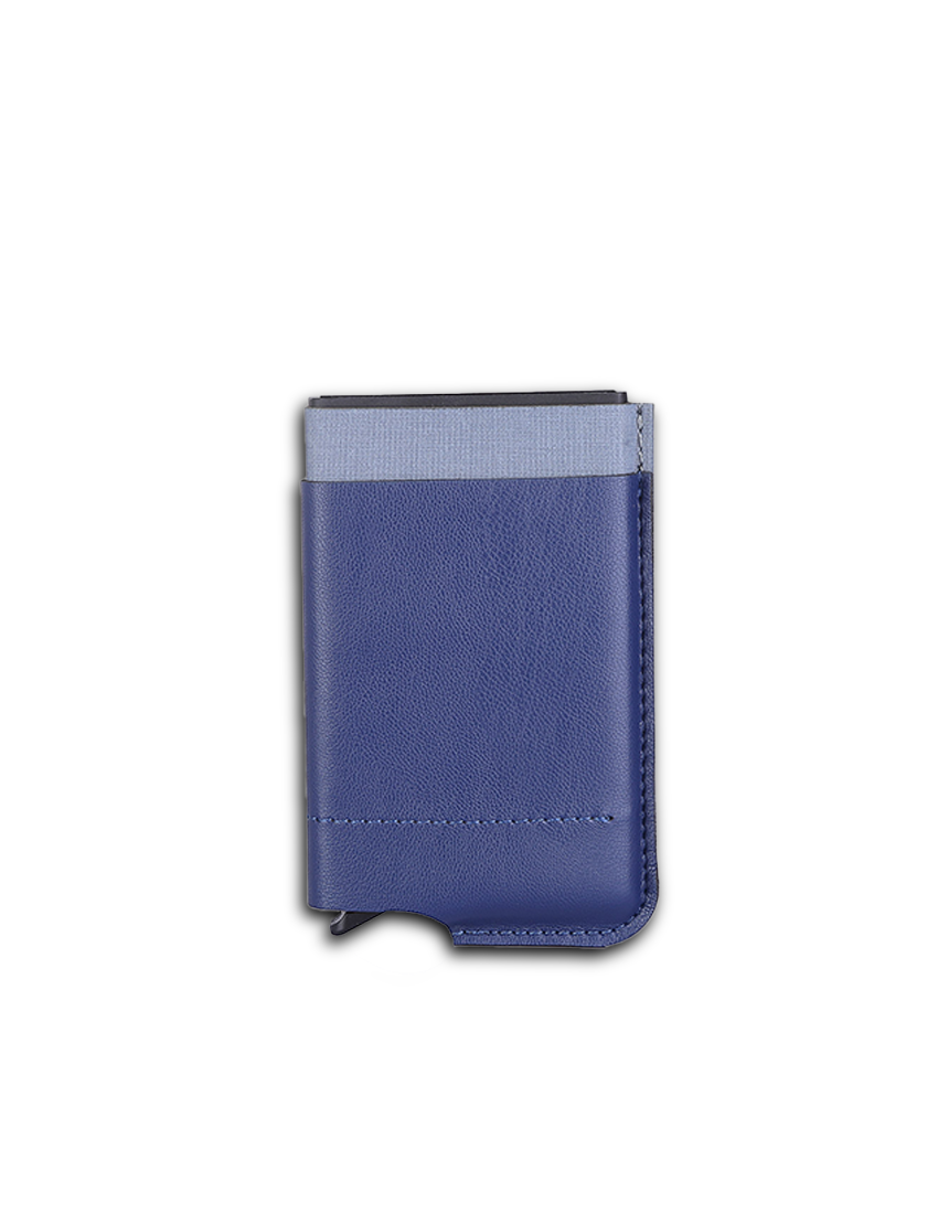 RFID M-CARDHOLD - Secure PU Card Holder with External Pocket for Cash and Cards