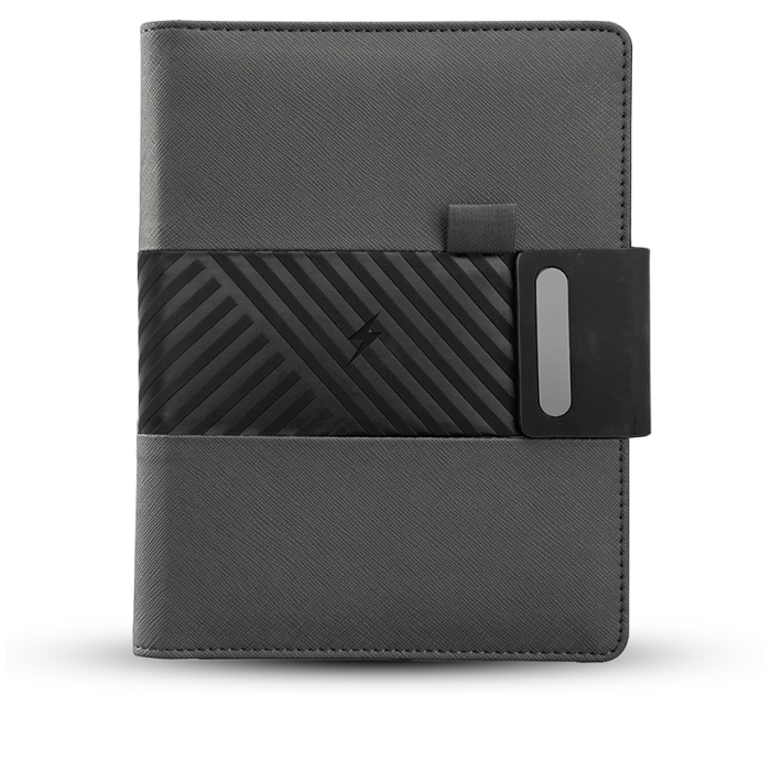 TRENDY WIRELESS PLUS2 - A5 Notebook with 5000mAh Power Bank and Smart Organizer
