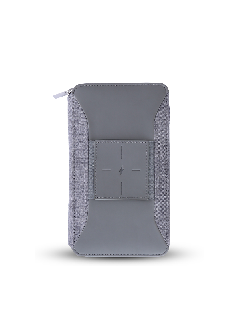 WIRELESS P-TRAVEL – RFID-Protected Travel Wallet with 4000mAh Powerbank, Mobile Pocket & Document Organization - Image 6